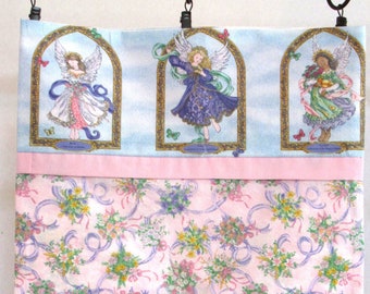 Travel Pillowcase Toddler Pillowcase - Guardian Angel  Angels Beside Me by Ingrid for Erlanger Group French Seams OOP HTF