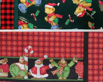 Travel Pillowcase Toddler Pillowcase - Rambling Ted Teddy Bear Christmas Mice Celebrate Your Socks Off French Seams OOP HTF