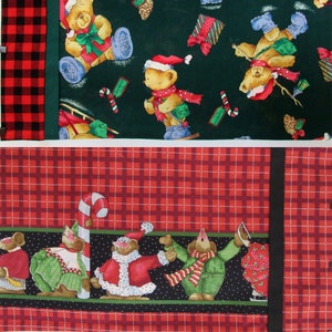 Travel Pillowcase Toddler Pillowcase Rambling Ted Teddy Bear Christmas Mice Celebrate Your Socks Off French Seams OOP HTF image 1