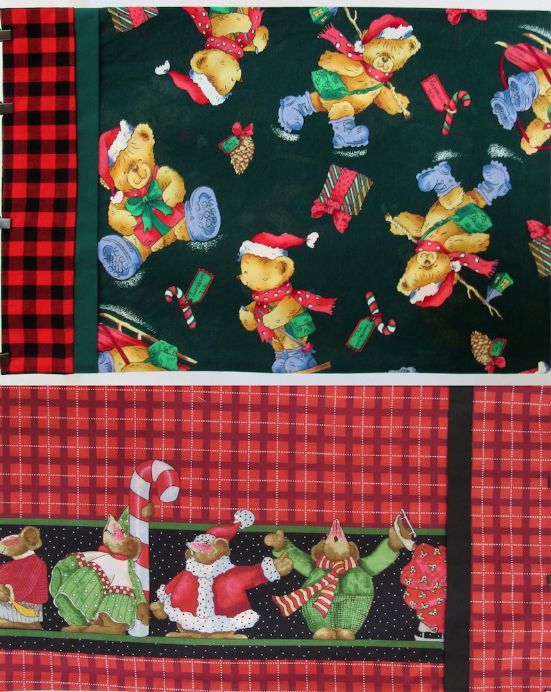 Travel Pillowcase Toddler Pillowcase Rambling Ted Teddy Bear Christmas Mice Celebrate Your Socks Off French Seams OOP HTF image 1