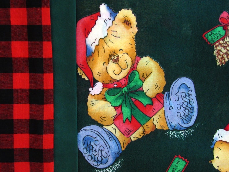 Travel Pillowcase Toddler Pillowcase Rambling Ted Teddy Bear Christmas Mice Celebrate Your Socks Off French Seams OOP HTF image 2