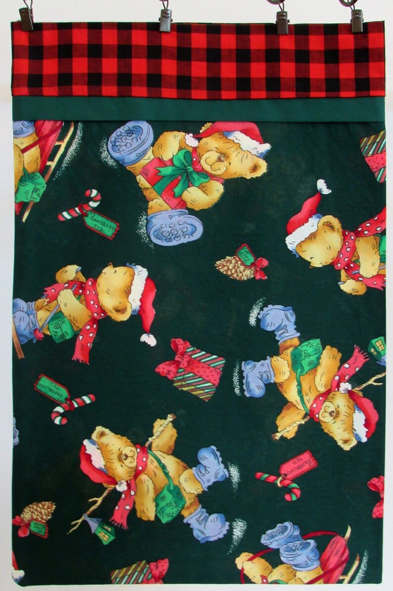 Travel Pillowcase Toddler Pillowcase Rambling Ted Teddy Bear Christmas Mice Celebrate Your Socks Off French Seams OOP HTF image 4