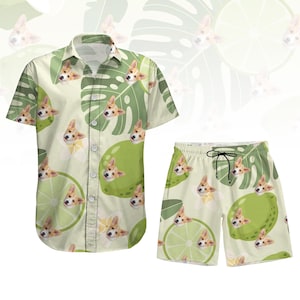 Personalized Button Up Shirt With Face, Custom Photo Hawaiian Shirt Men, Funny Pet Shirt For Women, Summer Shirt, Hawaii Party Shirt