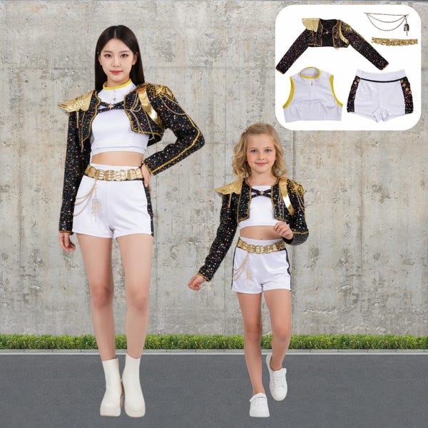 Rumi Kpop Demon Hunters Golden Outfit Cosplay With Jacket - Etsy Australia