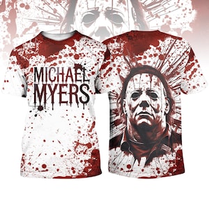 Michael Myers Halloween T-Shirt, Spooky Slasher Horror Tee, Scary Movie Fan Shirt, Creepy Halloween Top, Halloween Tee For Men Women
