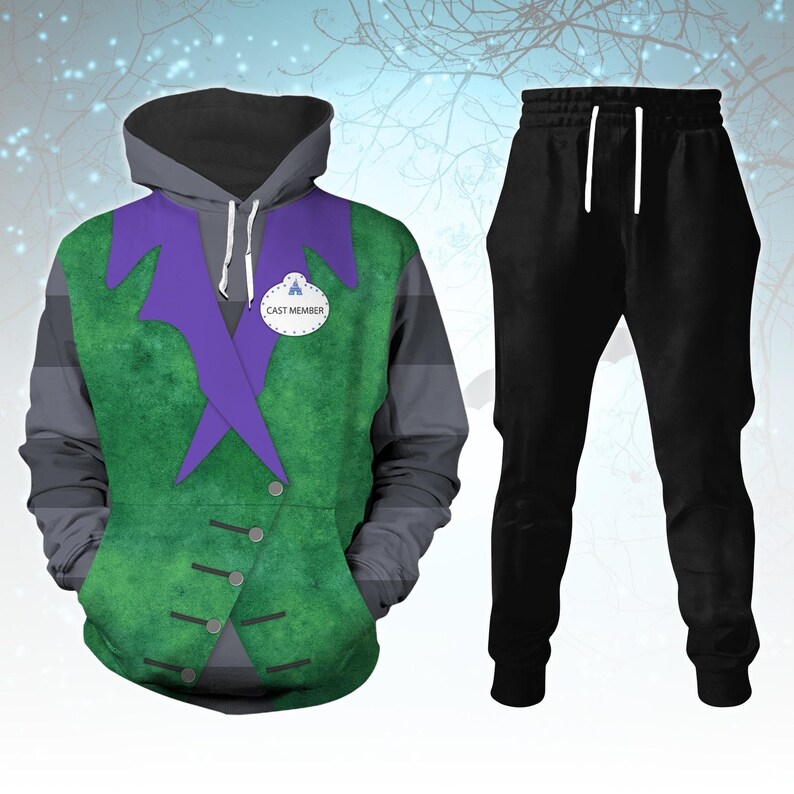 Oogie Boogie Costume Hoodie And Joggers, Halloween Town Cosplay Set, Nightmare Before Christmas Outfit, Disney Villain Cosplay Hoodie
