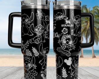 Personalized Stitch Engraved Tumbler, Lilo And Stitch 2025 Tumbler, Stitch Ohana Summer 40oz Tumbler, Disneyland Trip, Disney Tumbler