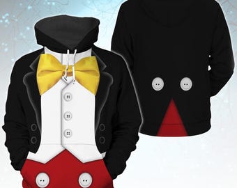 Mickey Tuxedo Costume Hoodie And Joggers, Disney Matching Tracksuit Set, Classic Mickey Mouse Halloween Outfit For Adults, Disneybound