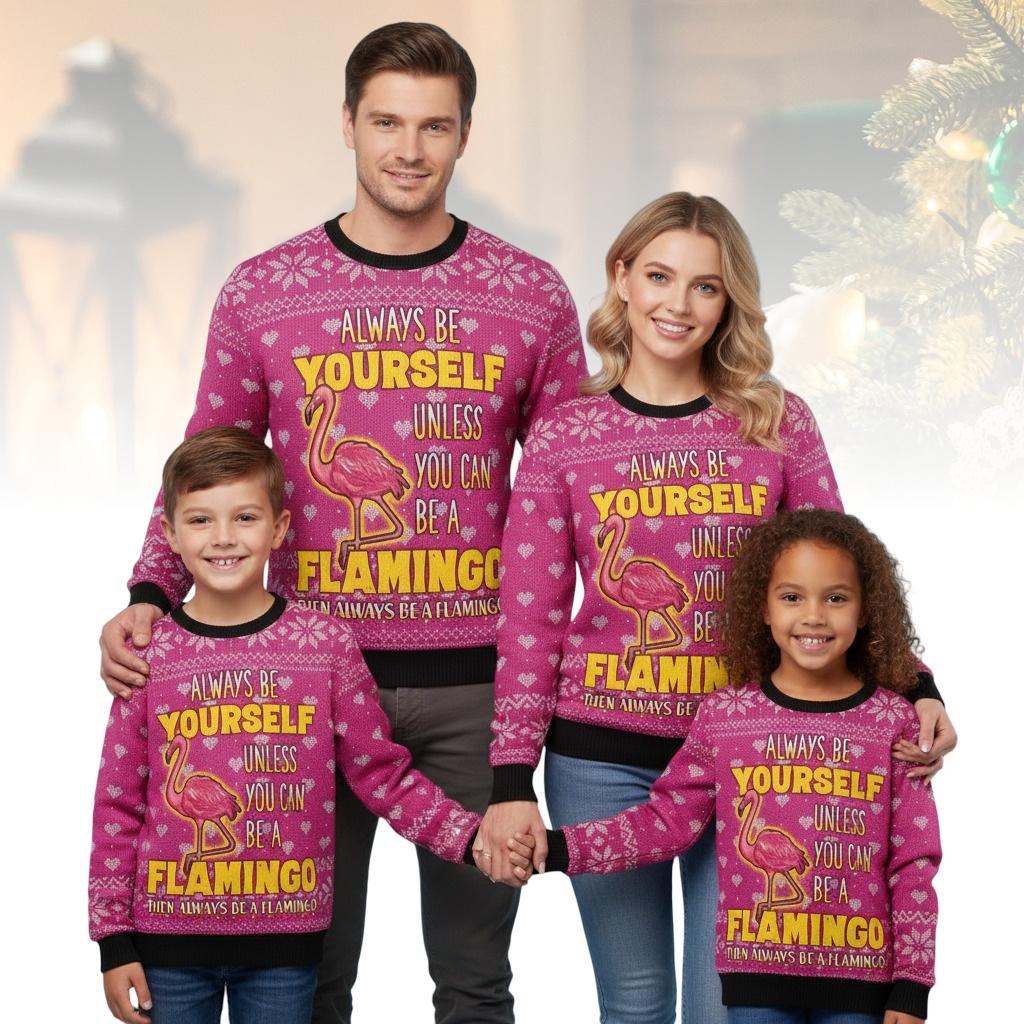 Discover Flamingo Ugly Christmas Sweater, Funny Flamingo Sweater, Xmas Holiday Gift, Pink Flamingo Sweater Women, Animal Lover Sweater