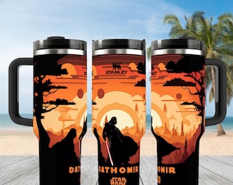 Bicchiere personalizzato Dathomir Star Wars da 40 oz, bicchiere in acciaio Star Wars Planet, bicchiere Darth Vader, bicchiere Skywalker