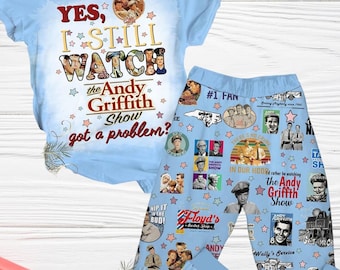 The Andy Griffith Pajamas Set, Andy Griffith Show Xmas Pajamas, Andy Taylor Holiday Pajamas, Funny Quote Christmas Pajamas