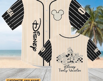 Personalisiertes Disney Baseball Jersey, Disneyland Familie passendes Jersey, Micky und Freunde Shirt Familie, Magic Kingdom Trip Shirt