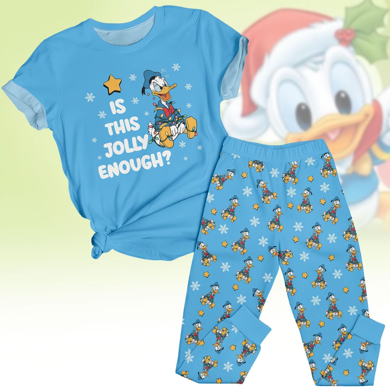 Donald Duck is This Jolly Enough Tshirt and Shorts, Disney Pajama