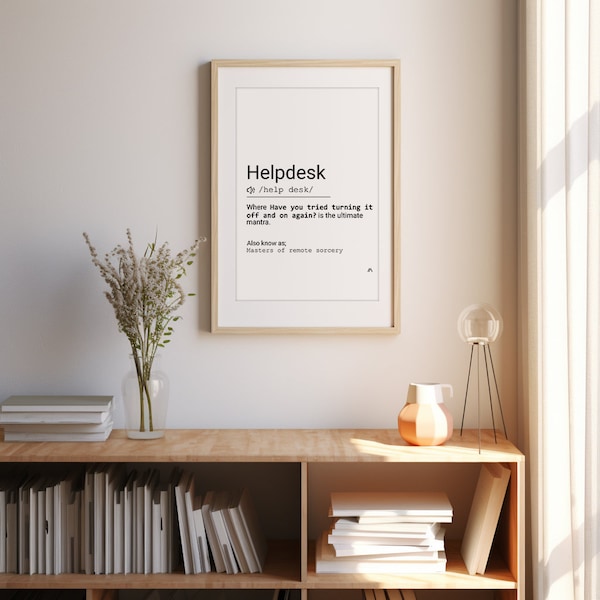 Helpdesk Poster, Tech Support Poster, SysAdmin Geschenk, Geschenk für den Systemverwalter, Geschenk für den Techniker