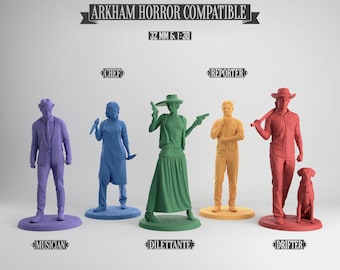 Arkham Horror Investigators Pack 5x Miniatures Arkham Horror AH LCG / Lovecraft - Researchers 02