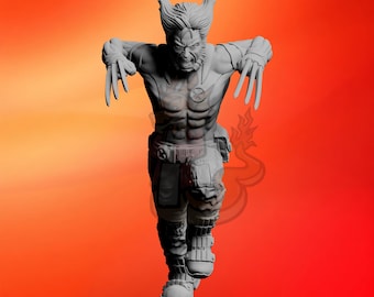 Clawman Berserker Rage - 32mm Miniature 40mm Miniature | DnD mini | Superhero | Wargame | Compatible Zombicide B