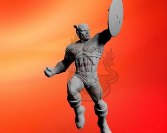 Captain Hero - 32mm Miniature 40mm Miniature | DnD mini | Superhero | Wargame | Compatible Zombicide A