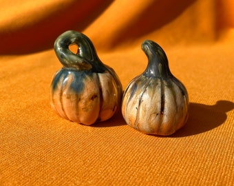 Pumpkins miniature ceramic hand formed and glazed