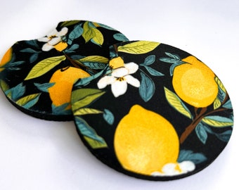 Set of Two Lemon Grove Car Coasters with FREE SHIPPING!