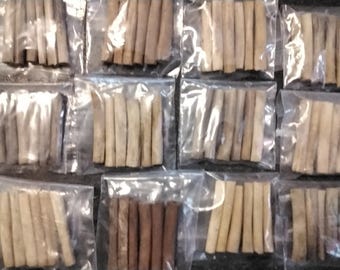 Coyote Foot Bone Hairpipe Beads For 8 Natural Tea Stained From Mn. USA About 1 1/4" - 1 1/2"