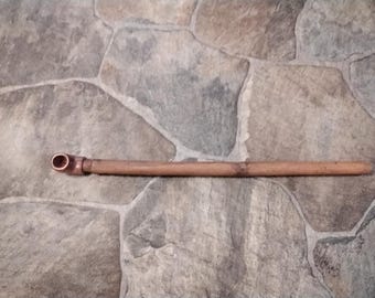 Peace Pipe Handmade Pipe Stone Catlinite Stone Hand Made By A Native American From Mn. 17 3/4"