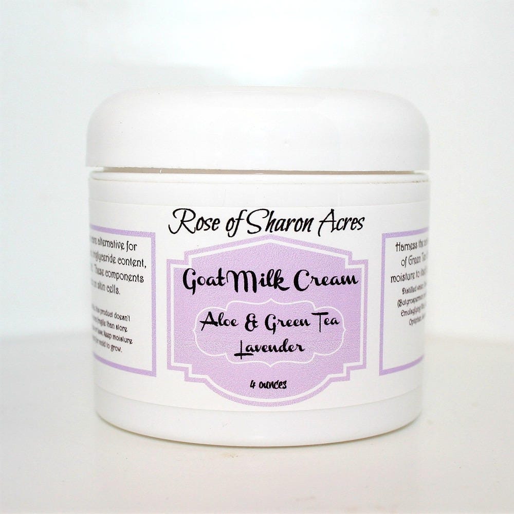 Goat Milk Cream with Green Tea Extract and Aloe 2 ounces Etsy