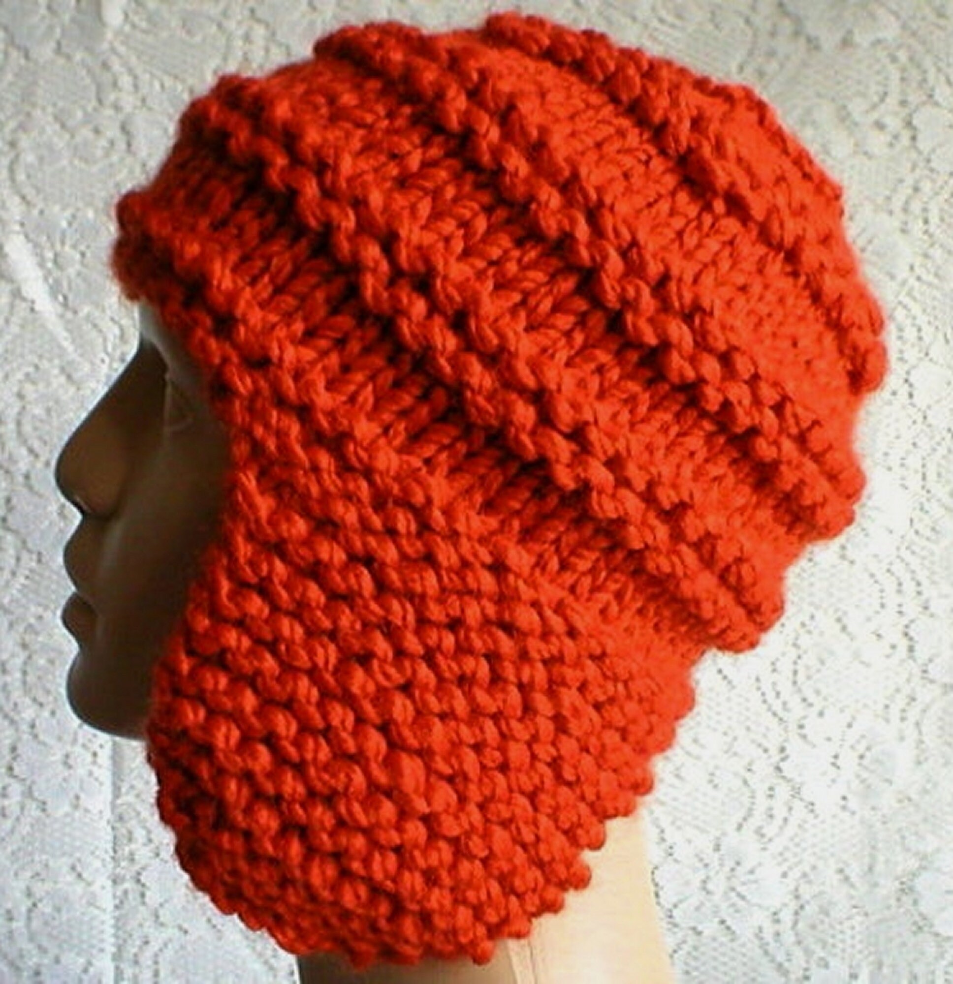 Orange Ear Flap Hat Trapper Cap Mens 