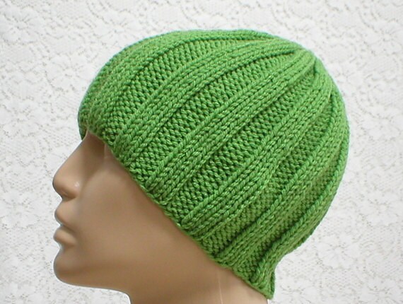 mens green beanie hat