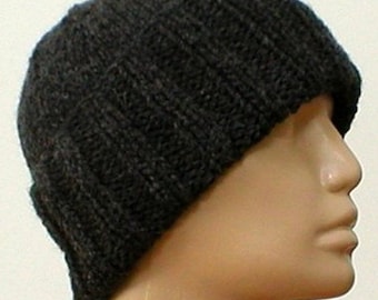 Charcoal gray watch cap gray brimmed beanie hat gray mariners cap unisex charcoal gray chunky knit winter hat gray chemo cap hiking toboggan