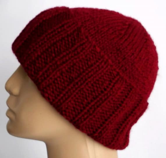 maroon beanie hat