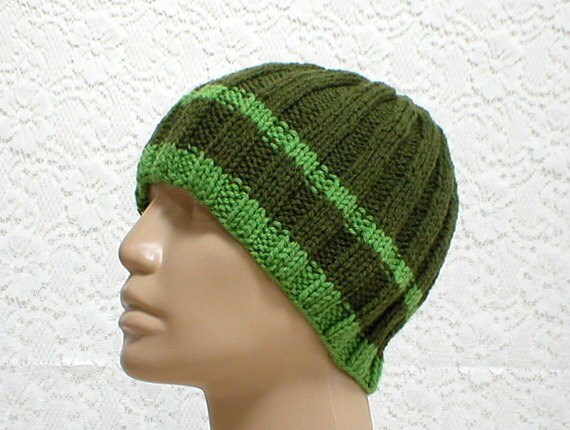 olive green skull cap