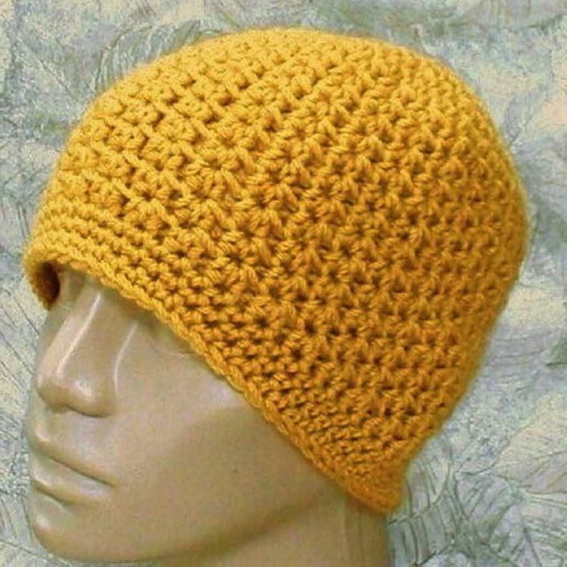 mustard yellow beanie hat