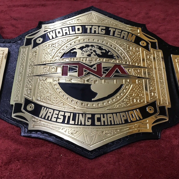 Ceinture de championnat de lutte par équipe TNA WORLD taille adulte pour lui cadeaux boxe réplique wwe wwf iwgp ufc bmf wbc wba wbo nwa champions