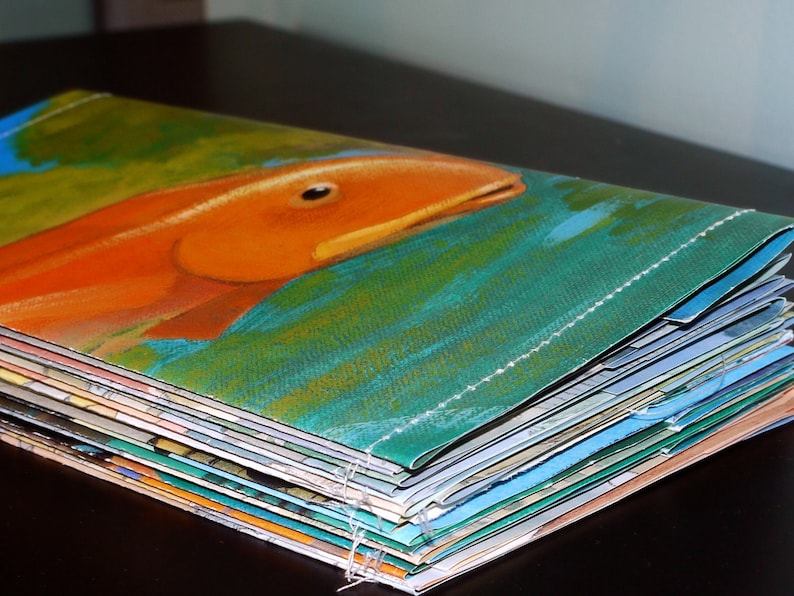 Recycled Envelopes. Set of 20. Made from Old Children's Books. image 5