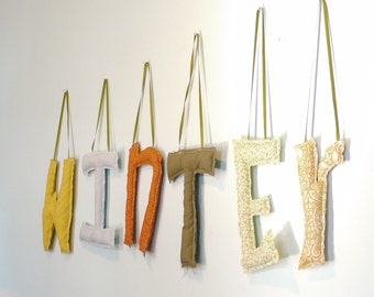 Handmade Hanging Letters 10"