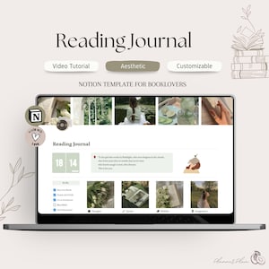 Diario di lettura digitale 2025 / Notion Book Tracker / Tracker di lettura / Registro di lettura / Registro dei libri / Modello Notion