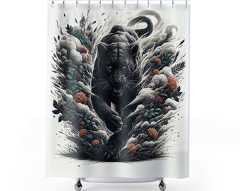 Panther in HD Shower Curtain