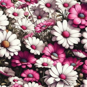 Daisy flowers 20oz skinny tumbler sublimation design, Spring Floral Digital PNG Straight wrap daisies tumbler wrap download