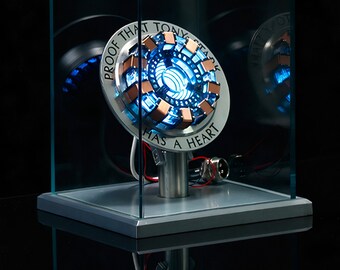 Iron Man Arc Reactor Modell Lampe Angepasst MCU The Avengers Tony Stark MK 1 Herz 1/1 Film Prop Replica, Valentinstag Geschenk für Ihn