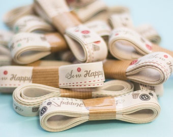 Cucire Felice Cucire Stampato Nastro 15mm di larghezza 3m fascio