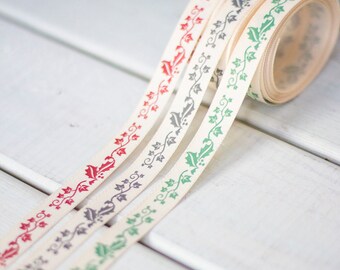 Nastro di Natale Agrifoglio naturale 3m - 15mm di larghezza