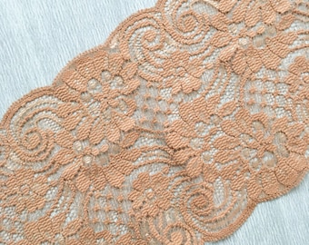 Wide Tan Lace Trimming Pieces 50cm x 14.5cm