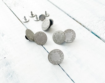 Metal Jeans Star Buttons Pack