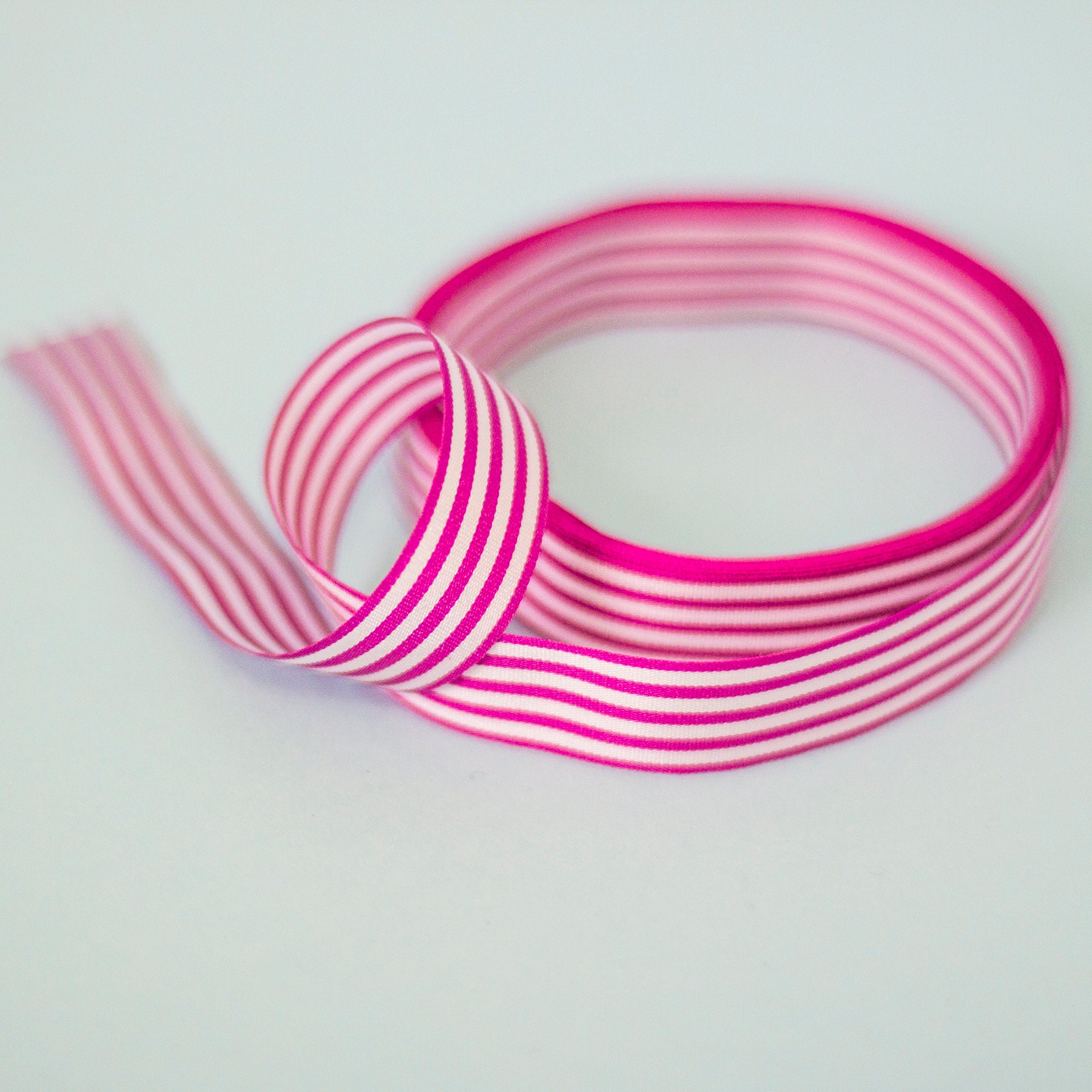 Candy Stripe Ribbon 3m - 15mm Wide - Etsy UK