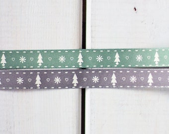 Naturale Nastro di Natale 3m - 15mm di larghezza