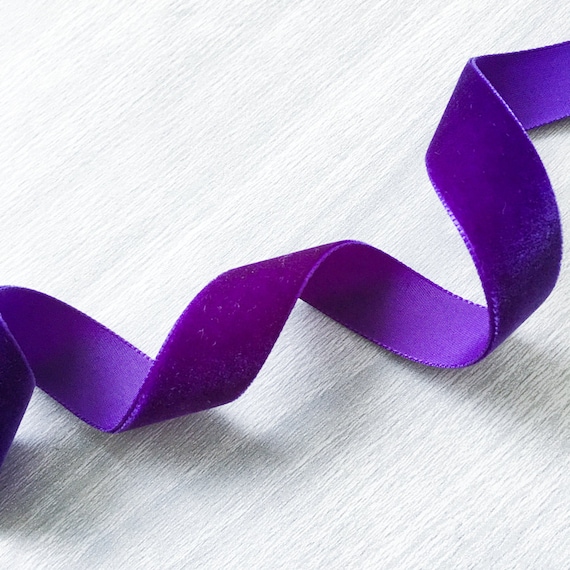 Purple Velvet Ribbon Nylon by the Meter 