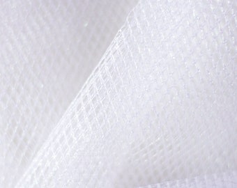 Lurex Diamond Mesh in Iridescent White or Green