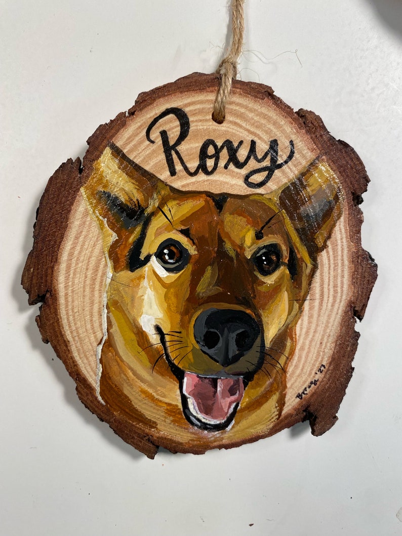 Custom pet portrait, custom pet ornament, hand painted pet, pet ornament, pet lovers, cat ornament, dog ornament, pet gift, Pet memorial image 9