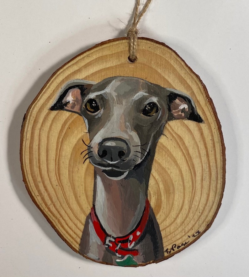 Custom pet portrait, custom pet ornament, hand painted pet, pet ornament, pet lovers, cat ornament, dog ornament, pet gift, Pet memorial image 7