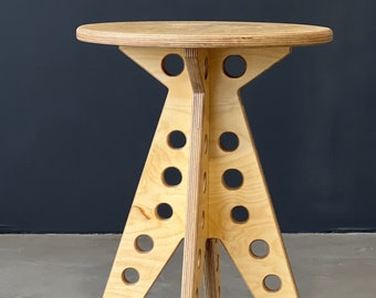 Handcrafted Wooden Stool - Versatile Designer Seating for Home, Office, and Studio - Elegant Artisanal Furniture